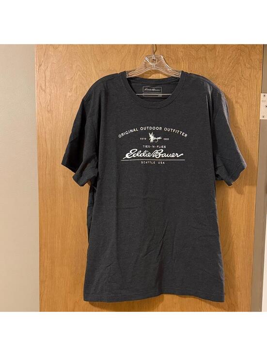 Eddie Bauer Other - Eddie Bauer Charcoal Gray Graphic Tee‎ Shirt Men's XXL